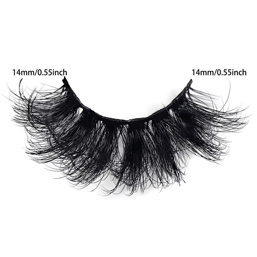 JIEFUXIN Künstliche Nerz-Wimpern, Black, 5 Paar, Unisex - Bild 3