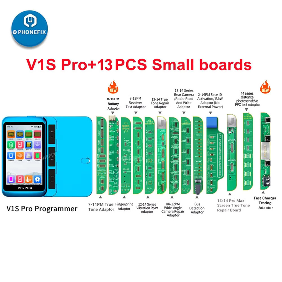 JCID V1SE V1S Pro Dot Matrix Lichtempfindliches Reparatur Board für iPhone X bis 15 Pro Max zur Fingerabdruck und Batterie Reparatur in Grün - Bild 2