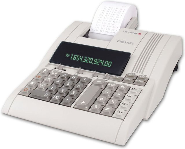 Olympia Tischrechner CPD 3212 S mit seriellem Druckwerk in Schwarz, Rot und Weiß - Bild 1