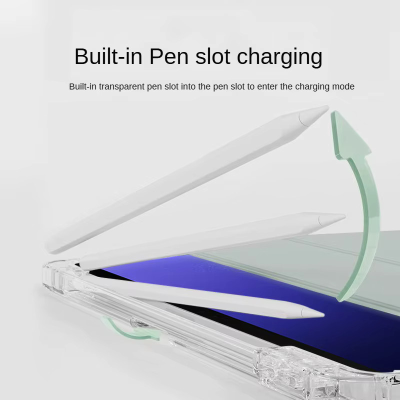 Magnetische Smart Cover Schutzhülle für Xiaomi Redmi Pad 2 Pro 12,1 Zoll mit Bleistifthalter in Schwarz und Transparent - Bild 2