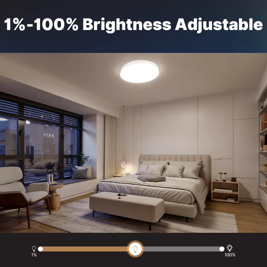 MOES Tuya Zigbee Smarte LED-Deckenleuchte in Weiß mit RGB-Dimmung und einstellbarer Farbtemperatur, kompatibel mit Alexa und Google Assistant - Bild 2