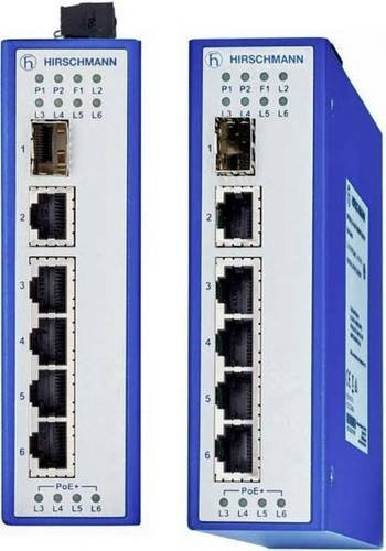 Hirschmann 942 274-008 SPIDER-SL-24-04T1S49999TY9HHHH Industrial Ethernet Switch mit 1 Gbe in Blau - Bild 1