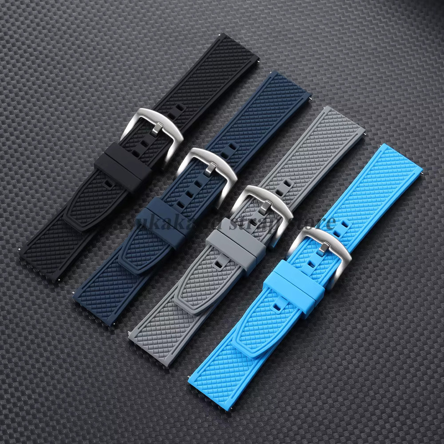 Uhrenarmband Silikon, Schwarz, Sportlich, Unisex - Bild 3