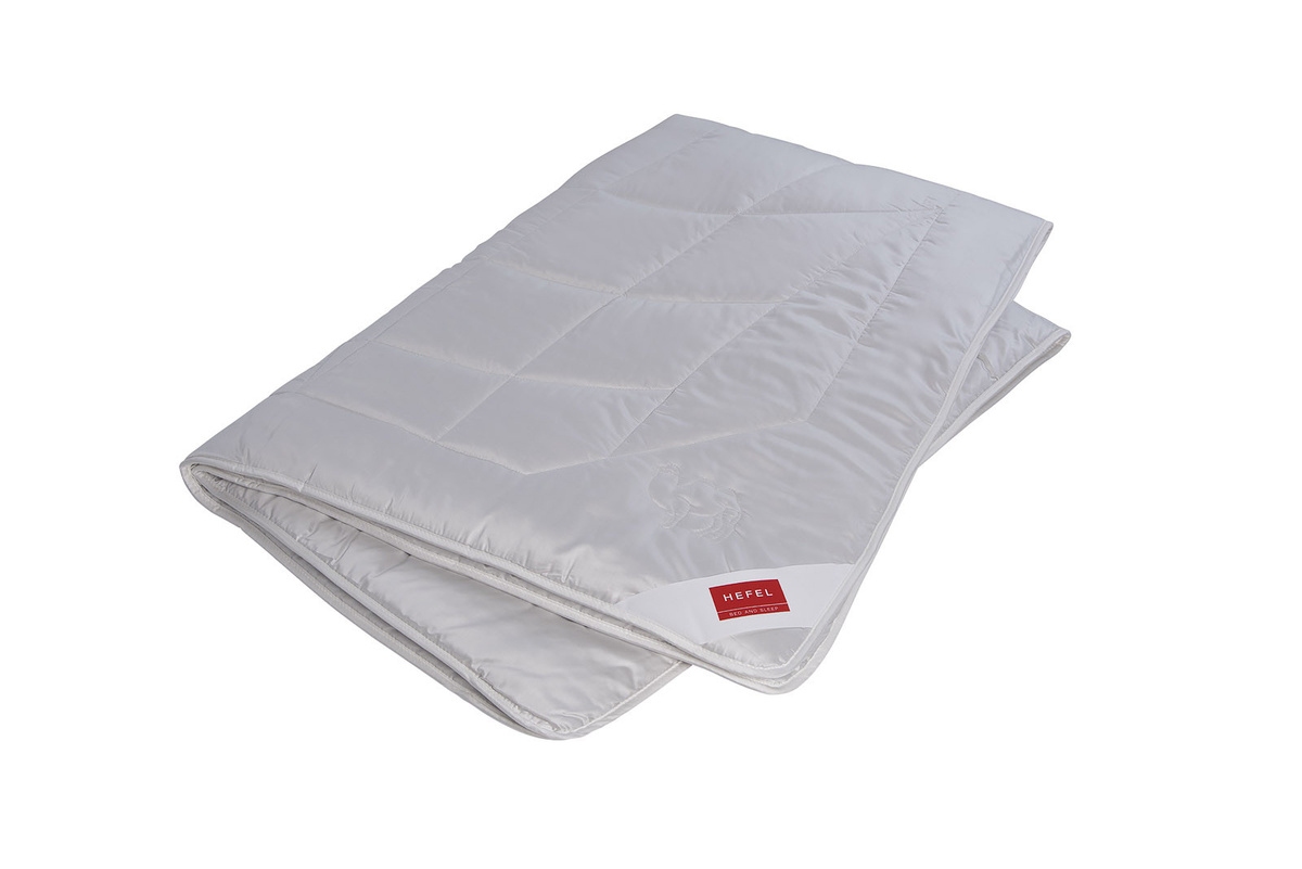 Hefel Pure Camel Ganzjahresdecke light aus Kamelhaar und Lyocell, Beige/Weiß, B/H: 135 x 200 cm - Bild 1