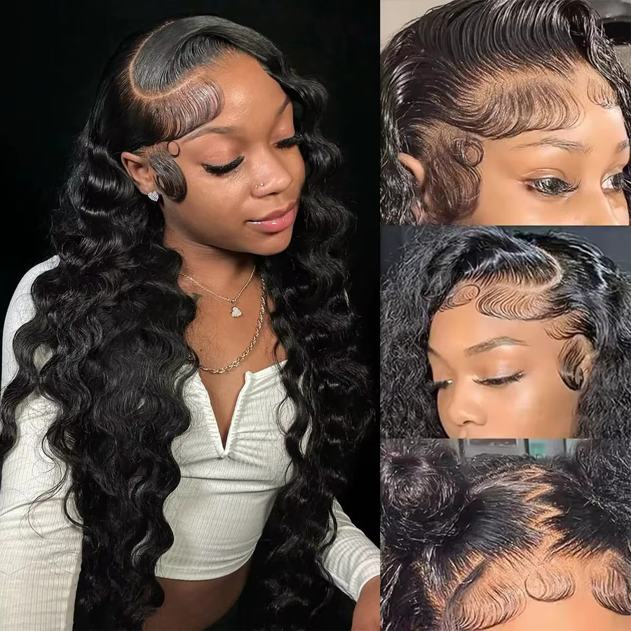 CYPHA Perücke, Loose Deep Wave, HD Lace Front, Brasilianisches Echthaar, Damen - Bild 2