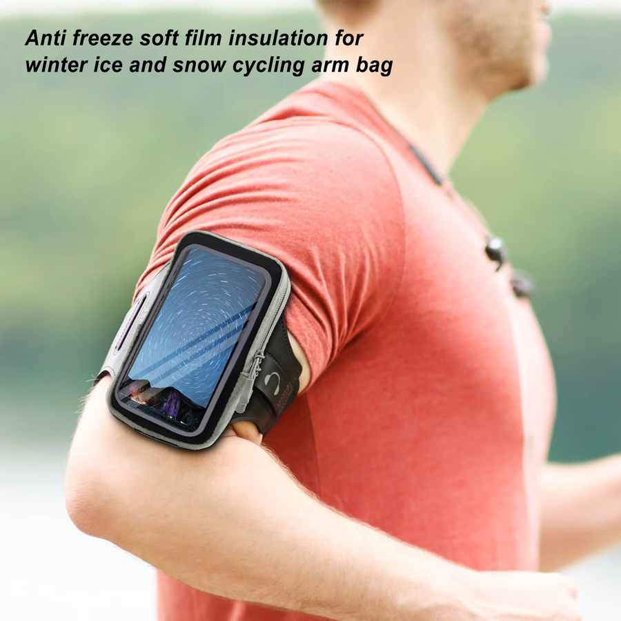 USB-beheizbare Armband-Smartphone-Halterung für Radsport und Laufen in Schwarz - Bild 3
