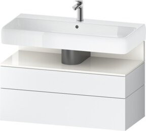 Duravit Waschtischunterschrank Qatego in Weiss Hochglanz, B/T/H: 99 x 47 x 59 cm - Bild 1