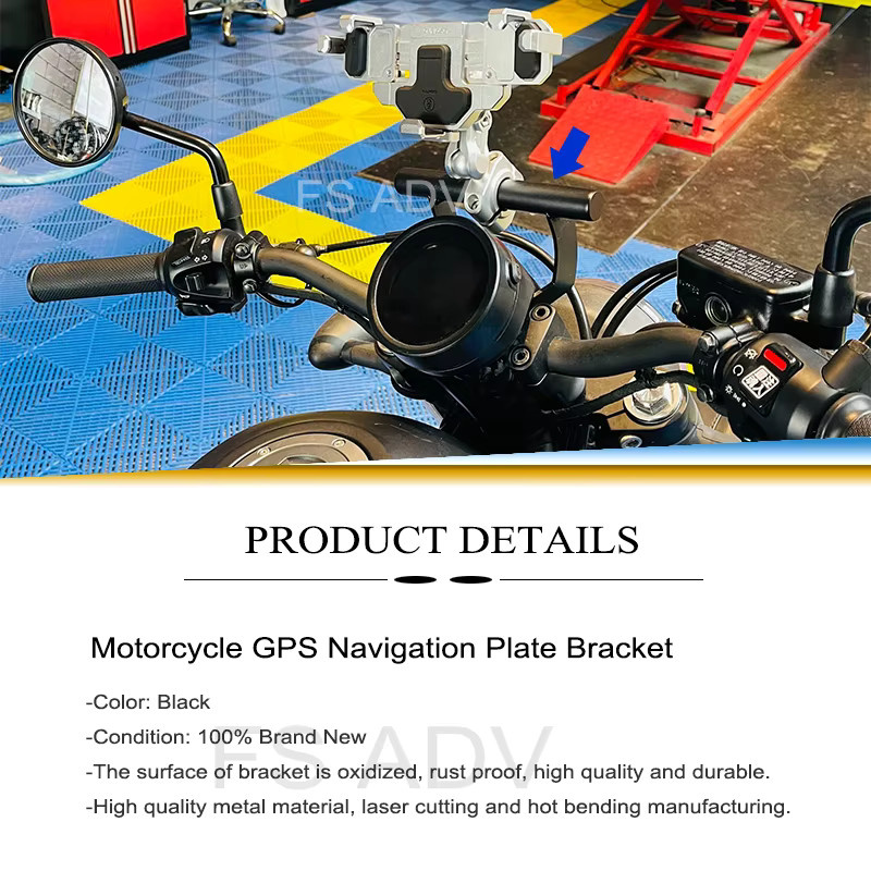 TUTU-MOTO Motorrad Telefon und GPS Halterung für Honda Rebel 300 und 500 CMX300 CMX500 (2017-2023) in Schwarz - Bild 2