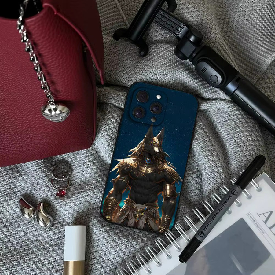 Mesuca Handyhülle Anubis Altägyptischer Gott für iPhone 11 bis 17 Pro Max Plus Mini in Multicolour aus weichem TPU - Bild 3