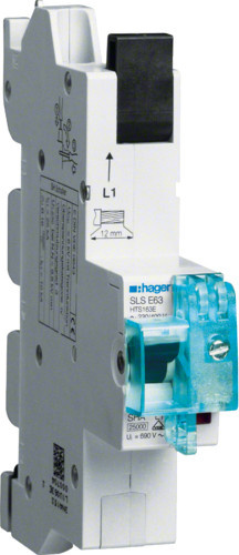 Hager Hauptleitungsschutzschalter HTS163E, 1-polig, 63 A, 230-400 V, Weiß - Bild 1