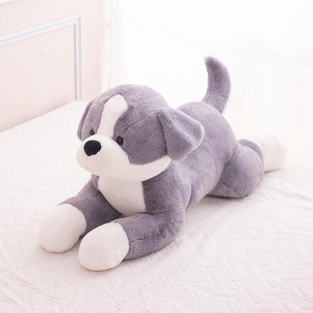 Yiran toy Niedlicher Welpe Plüschtier, Grau, 50cm - Bild 1