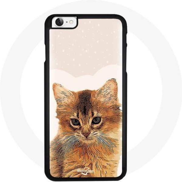 Weiche Handyhülle Somali mit Katzenmotiv für dein iPhone 7 in Schwarz und Multicolour - Bild 1