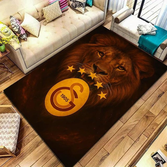 My City Home Galatasaray S.K. Teppich, rutschfest und waschbar, Polyester, Orange, B: 120 cm, T: 160 cm - Bild 1