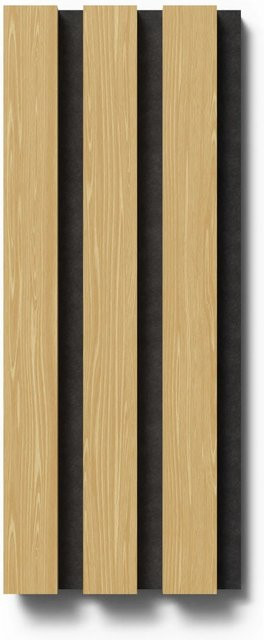 Denpanels Akustikpaneel in skandinavischem Stil aus MDF und Holzfurnier mit Filz in Braun, Weiß und Schwarz, Breite: 29,5 cm, Höhe: 15 cm - Bild 1