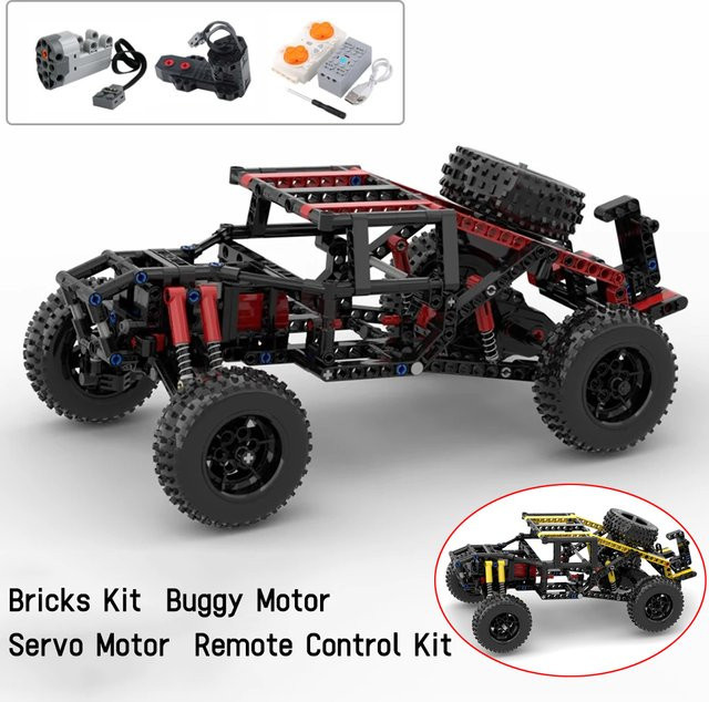 Stemedu MOC Buggy Trucks Rennwagen mit 4-Rad-Antrieb, App-Steuerung und Fernbedienung, Baustein-Geländewagen aus Kunststoff - Bild 1