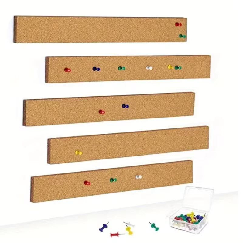 Selbstklebendes Kork-Memoboard Set in Braun, 5 Stück, B: 30 cm, T: 5 cm - Bild 1