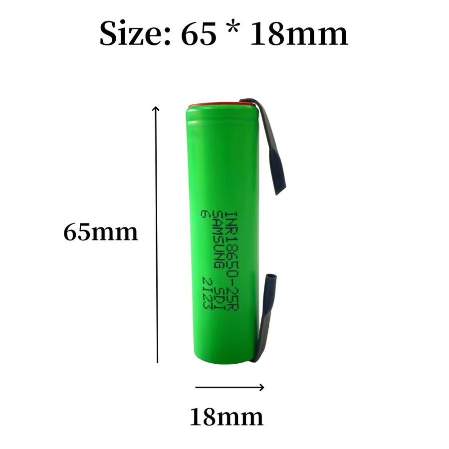 Aimjin INR18650 25R Akku 2500mAh 3,7 V wiederaufladbare Lithium-Ionen-Batterie mit Lötstiften in Grün - Bild 4
