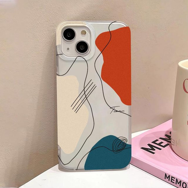 TUNEDEE Silikon Handyhülle mit Kaffee-Design für iPhone 11 12 13 14 15 Pro Max Plus Mini, stoßfest, transparent/multicolour - Bild 1