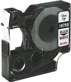 RHINO Labelling Tape aus flexiblem Nylon in Weiß, Breite: 12 mm, Länge: 3500 mm - Bild 1