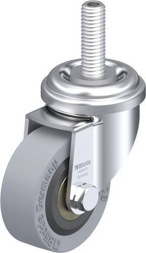 Blickle LRA-VPA 50K-GS10 Lenkrolle aus verzinktem Stahl und Kunststoff, Rad-Durchmesser: 50 mm, Tragfähigkeit: 40 kg, Farbe: Grau/Schwarz/Silber - Bild 1