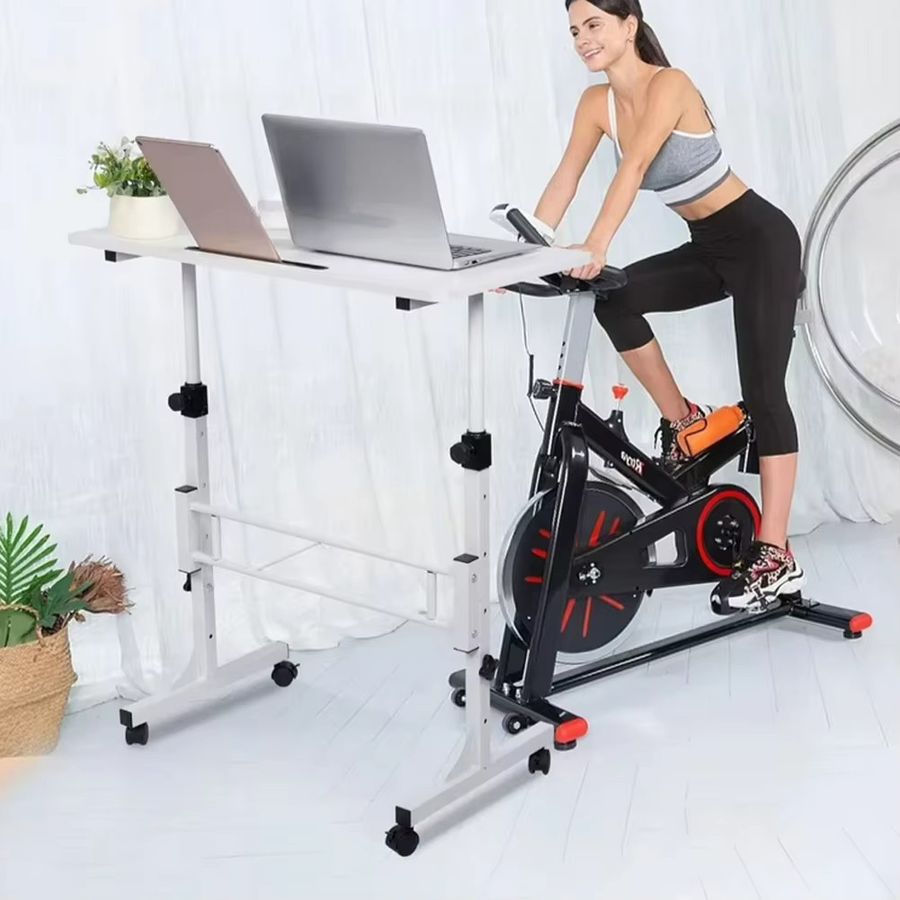Höhenverstellbarer mobiler Stehschreibtisch TWISTER.CK in Schwarz mit Rollen für Büro und Zuhause - Bild 4