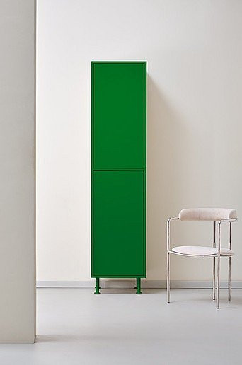 KIPP Kleiderschrank modern in Grün mit integrierten Schubladen und Kleiderstange, B/T/H: 55 x 50 x 210 cm - Bild 1