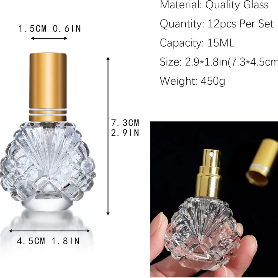 FIGHTYU Parfümzerstäuber Nachfüllbare Glasflaschen, 15 ml, 12 Stück - Bild 4