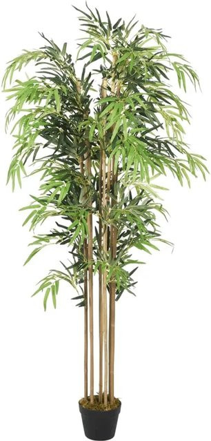 Künstlicher Bambusbaum furnicato in Grün mit 1605 Blättern, Höhe: 180 cm - Bild 1