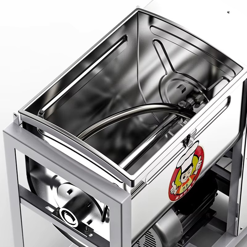 LZHZXY Kommerzielle Nudel-Knetmaschine aus Edelstahl in Silber, vollautomatischer Mehlmischer für 5–25 kg Kapazität - Bild 2