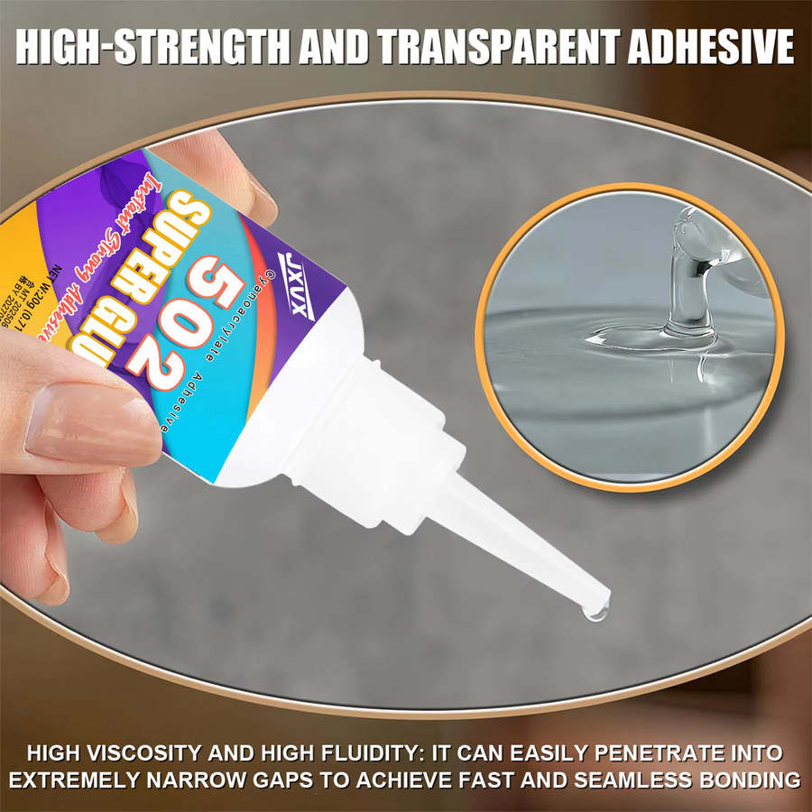 15 Stück YZAN 502 Super Strong Glue Sekundenkleber transparent für Leder, Gummi, Holz und Metall - Bild 2
