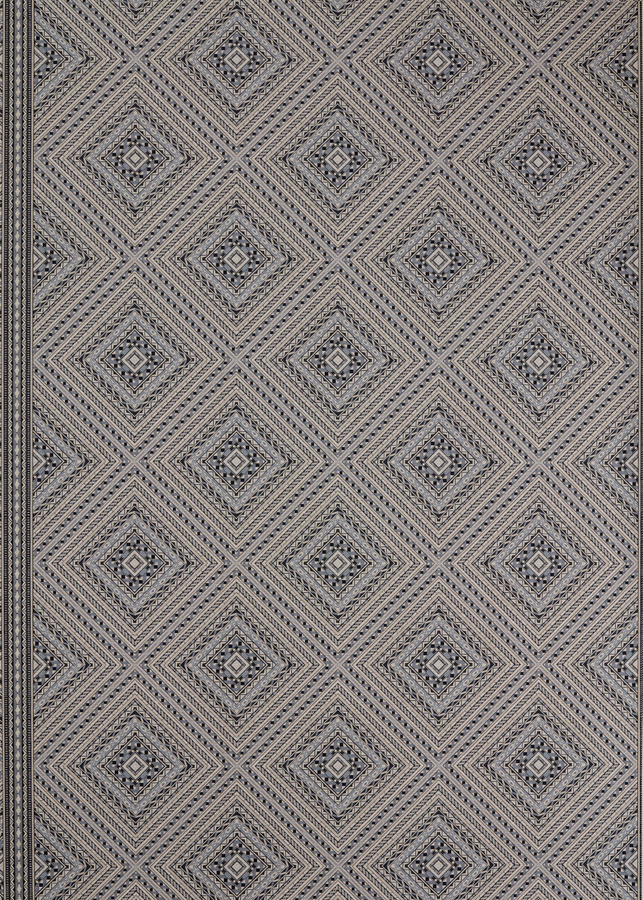 Zoffany Tapete Marquetry Trellis in Grau mit geometrischem Design - Bild 1