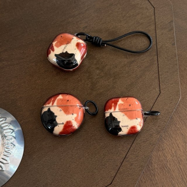 Vintage halbtransparente Farbblock Schutzhülle mit Schlüsselband für Samsung Galaxy Buds4 Pro, Buds3 Pro, Buds2 Pro und Buds FE Live in Multicolour - Bild 1