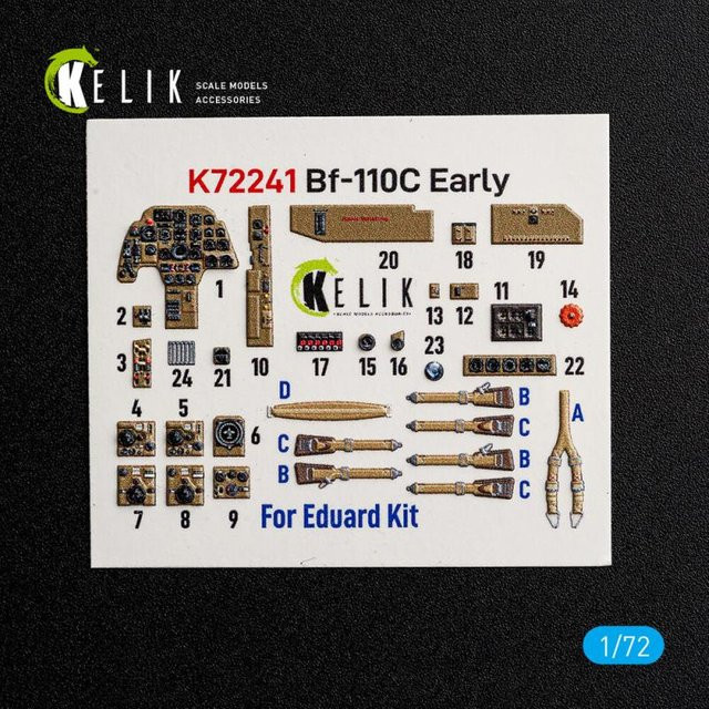 Eduard Bf-110C Early - Interior 3D-Decals - Bild 1