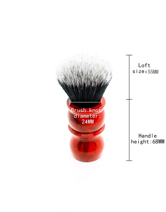 Yaqi Rasierpinsel, Synthetische Haare, Rot Marmor, Herren - Bild 5