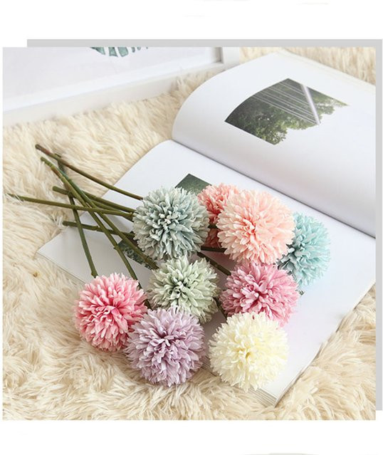 Wusmart Künstlicher Seiden-Löwenzahn-Blumenball in Multicolour, Durchmesser: 29 cm, Dekoration für Hochzeit und Weihnachten - Bild 1