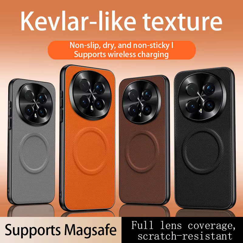 Luxuriöse Business-Schutzhülle mit gewebter Textur und Magnetverschluss für Honor Magic 8 Pro 7 Lite 6 Pro X9D X9C X8C X7D/C 600 Pro 400 Lite in Grau - Bild 2