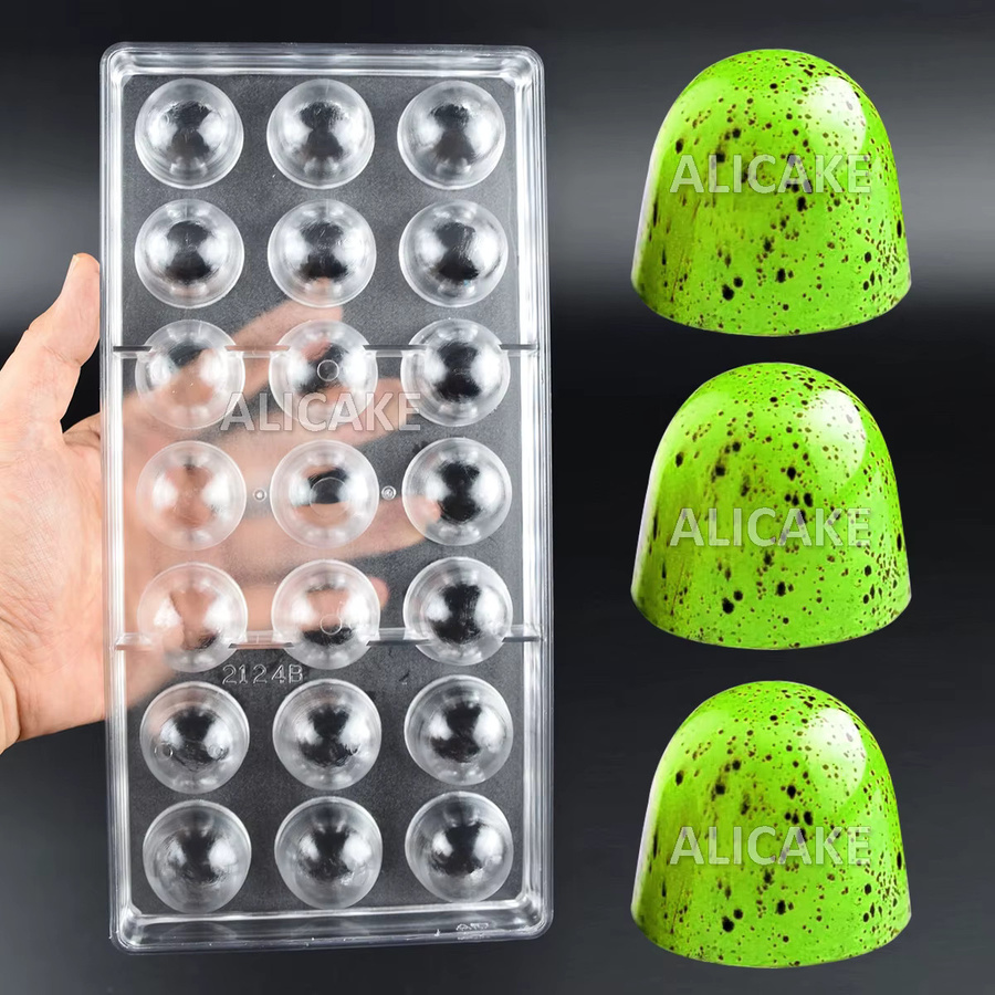 ALICAKE Schokoladenform aus Polycarbonat in Kugelform, transparent, 12 g pro Stück - Bild 3