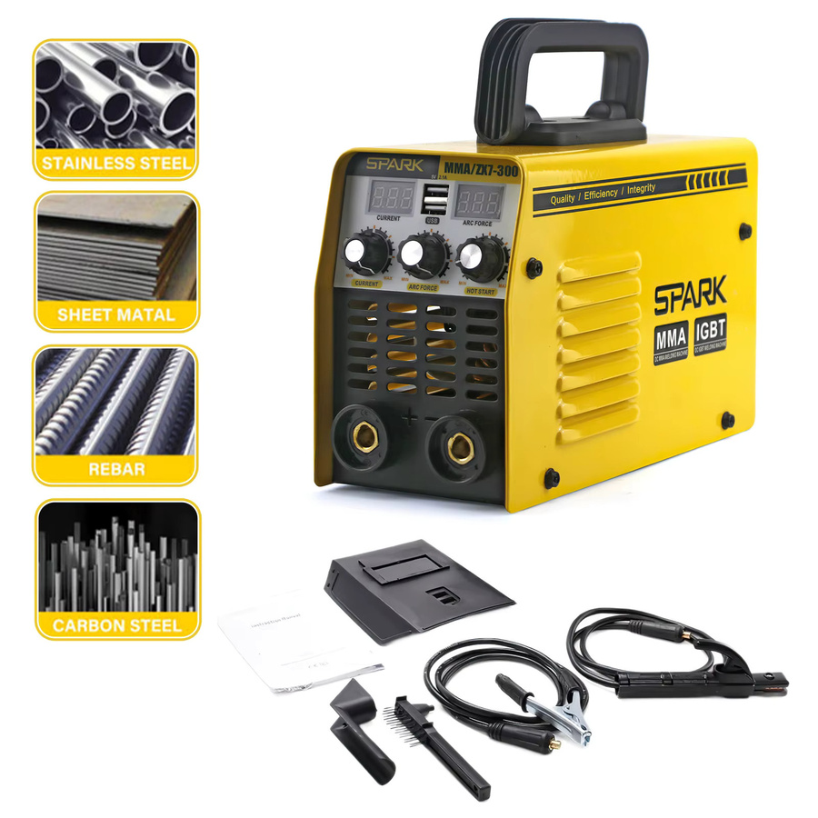 Betuyoo MMA-250 Inverter-Schweißgerät in Gelb, tragbare 220V ARC-Schweißmaschine mit Doppel-Display und Doppel-USB-Anschlüssen für Heim- und DIY-Einsatz - Bild 6