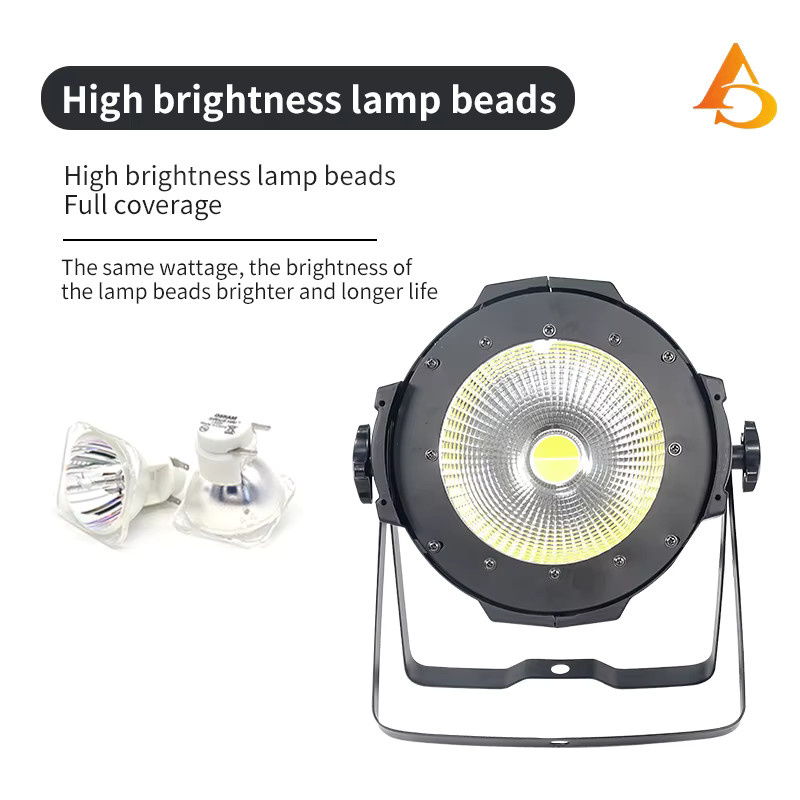 DMX Par COB LED Scheinwerfer 200W mit Warmweiß und Kaltweiß in 2in1 Technologie aus Aluminium in Schwarz - Bild 4