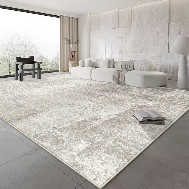 JGJG Nordischer Abstrakter Teppich in Grau, weich und rutschfest, B/T: 90 x 60 cm - Bild 1
