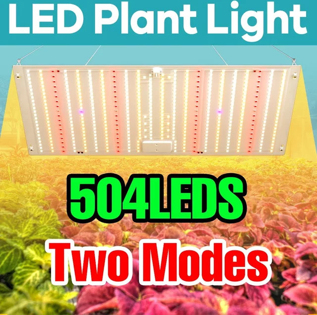504LEDs Vollspektrum-Pflanzenwachstumslicht mit 2 Modi für Gemüse und Blüte, weiße LED-Kultivierungslampe für Hydrokultur, Gewächshaus und Sämlinge - Bild 1