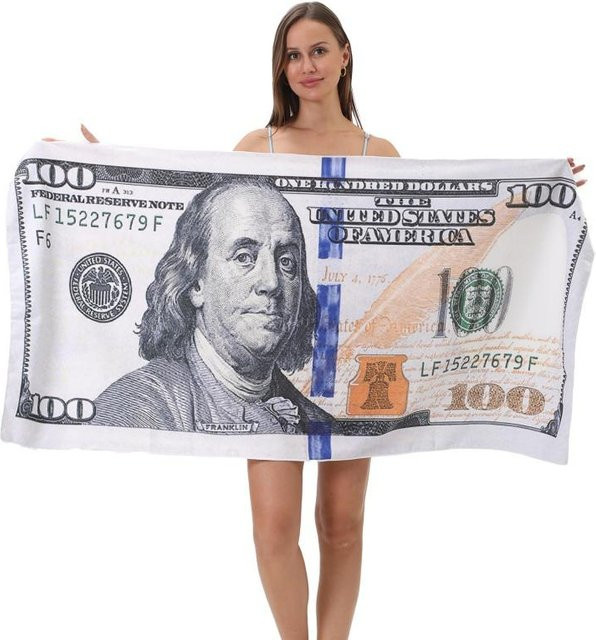 Flylo Mikrofaser Strandtuch für Damen, Weiß, B/H: 70 x 140 cm - Bild 1