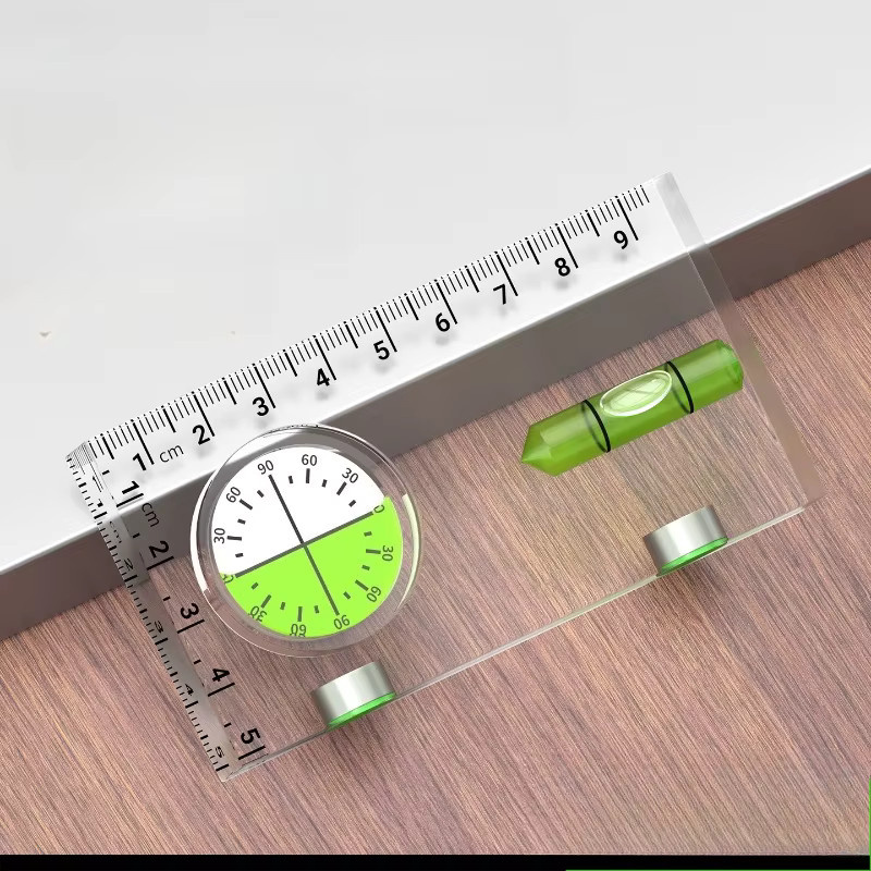 LTOOLS Acryl-Mini-Wasserwaage mit starkem Magnet in Transparent, hochpräzise und bruchsicher - Bild 3