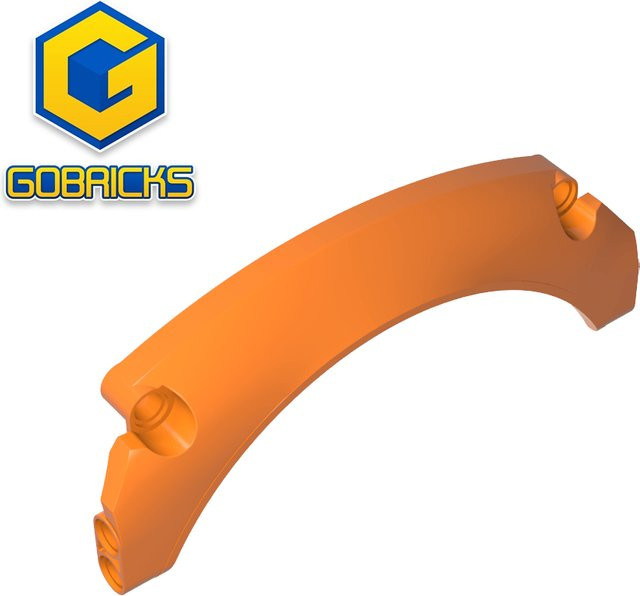 Gobricks GDS-21031 Technisches Panel, Auto-Kotflügel, gewölbt, orange - Bild 1