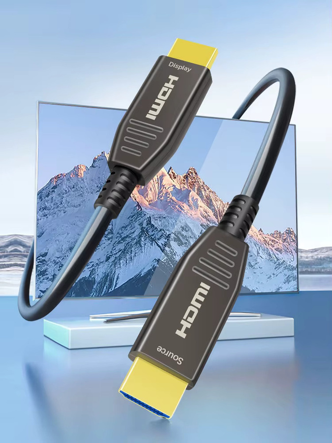 Ultra-Hochgeschwindigkeits Glasfaser HDMI 2.0 Kabel in Schwarz für 4K@60Hz, Dynamisches HDR, eARC und HDCP 2.2, ideal für HDTV, Monitor, Xbox und PS5 - Bild 5