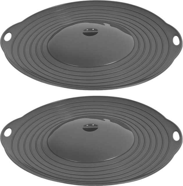 Willstar Silikon-Topfdeckel Set aus 2 Stück für Töpfe und Pfannen von 15 bis 28 cm, Anti-Überlauf und staubdicht, zusammenklappbarer Spritzschutz für Herd und Mikrowelle - Bild 1