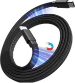 Felixx USB-C Lade- und Datenkabel mit flachem Magnetanschluss, 240W, schwarz, Länge: 1,5 m - Bild 1