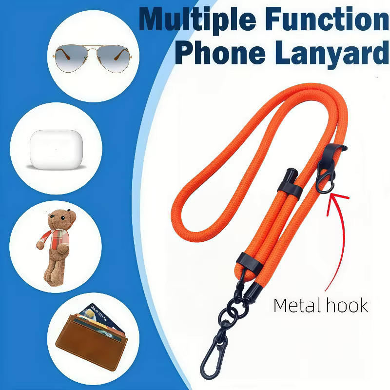 Universelles Handy-Umhängeband in Schwarz mit verstellbarem Crossbody-Schultergurt, Kartenhalter und Anti-Verlust-Handgelenkschlaufe, Breite: 10 mm - Bild 5
