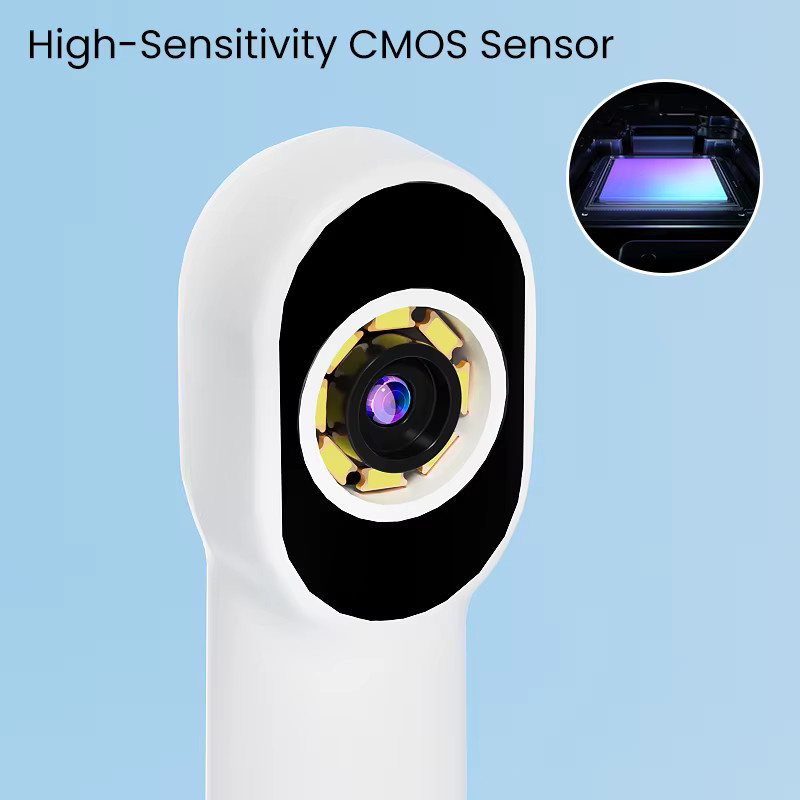 BUMBORN Kabellose Visuelle Oralkamera 1080P HD mit 8 LEDs, WLAN-Endoskop für iPhone und Android, Typ-C, Weiß - Bild 3