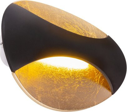 Globo LED-Wandleuchte Alexandra aus Metall in Schwarz und Gold/Messing mit warmweißem Licht - Bild 2